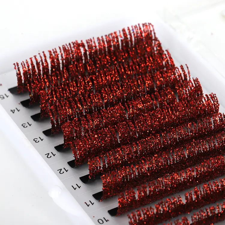 Mở rộng lash lấp lánh màu đỏ